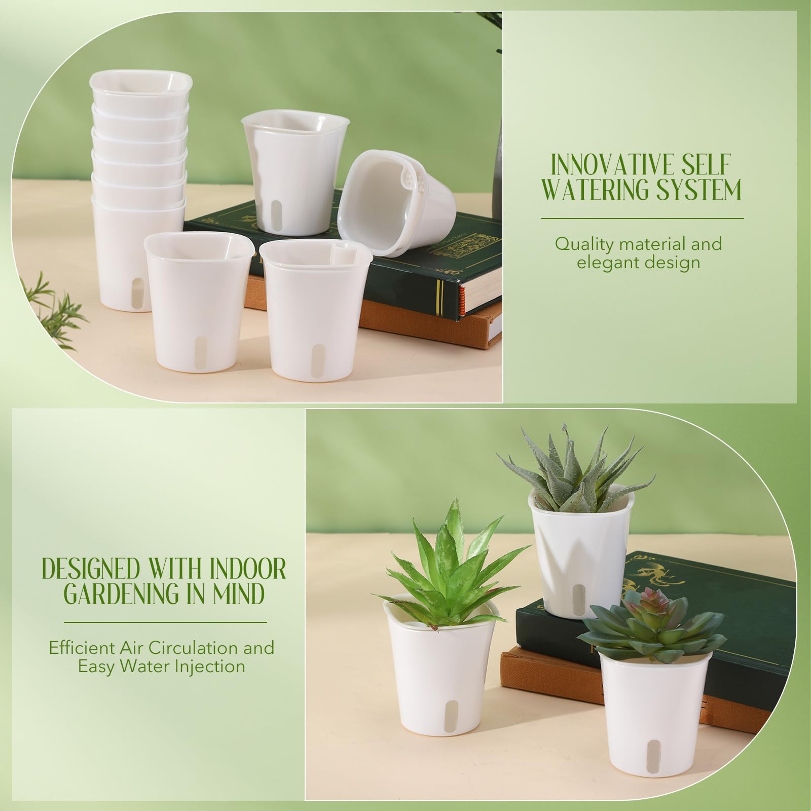 Amazon.com : Ziliny 30 Pcs 3 Inch Self Watering Pots Self Watering